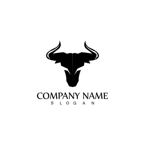 Bull Corne Logo Symbole Modèle Icônes App — Image vectorielle