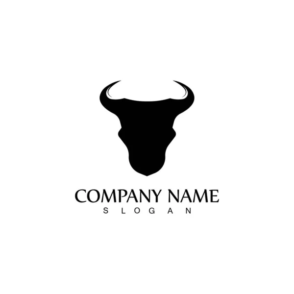 Bull Horn Logo Symbol Template Icons App — Stock Vector