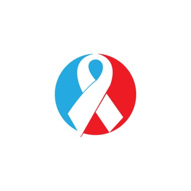 Göğüs kanseri farkındalığı, kurdele logo vektörü şablon-vektörü