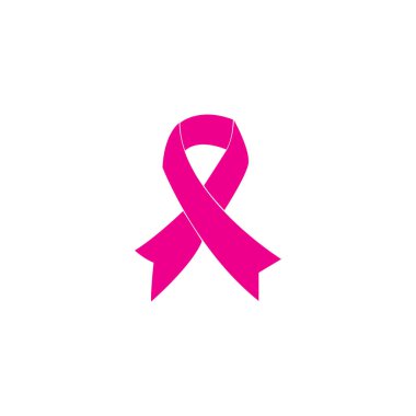 Göğüs kanseri farkındalığı, kurdele logo vektörü şablon-vektörü