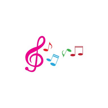 Müzik Notası Simge Vektörü illüstrasyon tasarımı