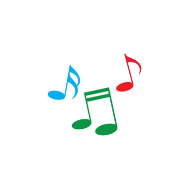 Müzik Notası Simge Vektörü illüstrasyon tasarımı