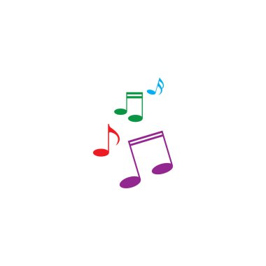 Müzik Notası Simge Vektörü illüstrasyon tasarımı