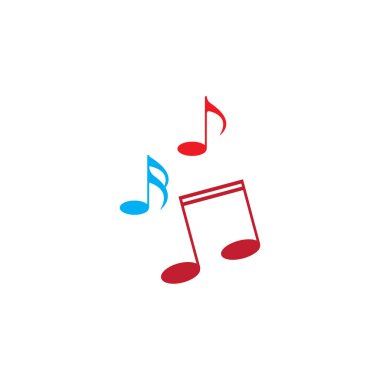 Müzik Notası Simge Vektörü illüstrasyon tasarımı