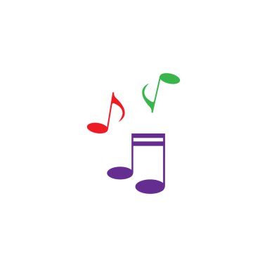 Müzik Notası Simge Vektörü illüstrasyon tasarımı