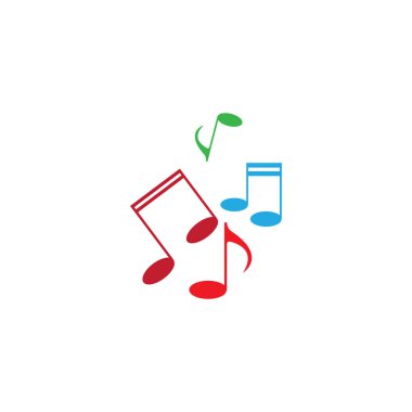 Müzik Notası Simge Vektörü illüstrasyon tasarımı
