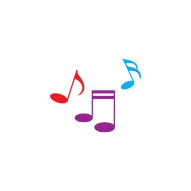 Müzik Notası Simge Vektörü illüstrasyon tasarımı