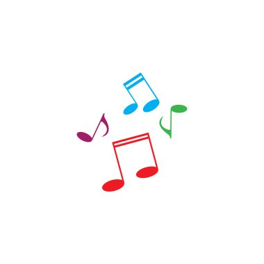 Müzik Notası Simge Vektörü illüstrasyon tasarımı