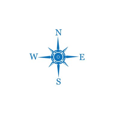 pusula simgesi arkaplanda izole edildi. Modern düz pusula pictogram, iş, pazarlama, internet konsepti. Web sitesi tasarımı veya mobil uygulaması için basit vektör sembolü. Logo illüstrasyonu.