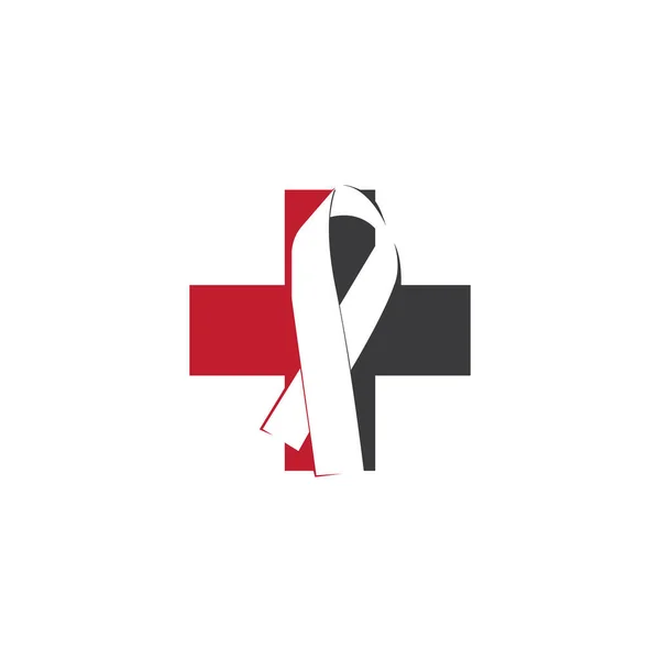 Обізнаність Про Рак Молочної Залози Логотип Кролика Векторний Шаблон Вектор — стоковий вектор