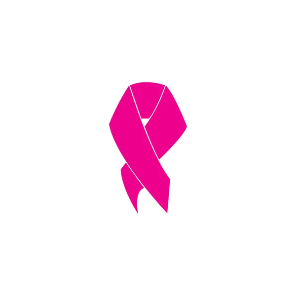 Brustkrebs Bewusstsein Band Logo Vektor Vektor Vorlage Vektor — Stockvektor