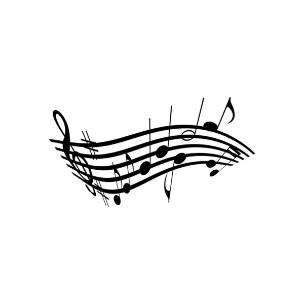 Music Note Icon Vector Illustration Design — Stock Vector