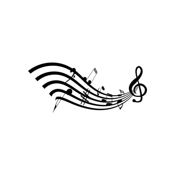 Music Note Icon Vector Illustration Design — Stock Vector