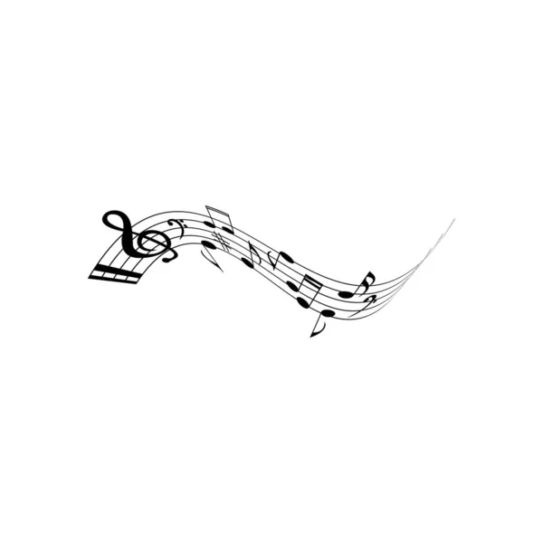 Note Musique Icône Illustration Vectorielle — Image vectorielle