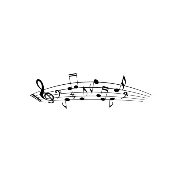 Note Musique Icône Illustration Vectorielle — Image vectorielle