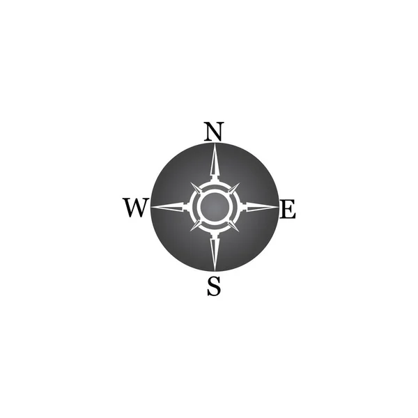 Ikona Kompasu Izolowana Tle Nowoczesny Płaski Kompas Piktogram Biznes Marketing — Wektor stockowy