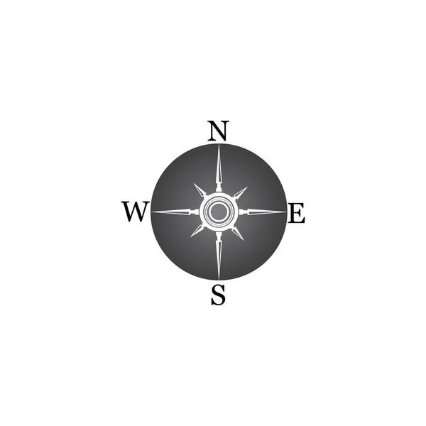 Kompass Symbol Isoliert Auf Background Modern Flachen Kompass Piktogramm Wirtschaft — Stockvektor