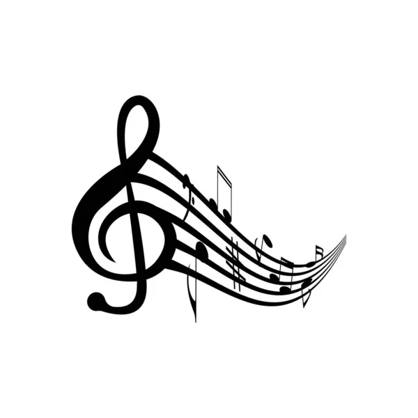 Music Note Icon Vector Illustration Design — Stock Vector