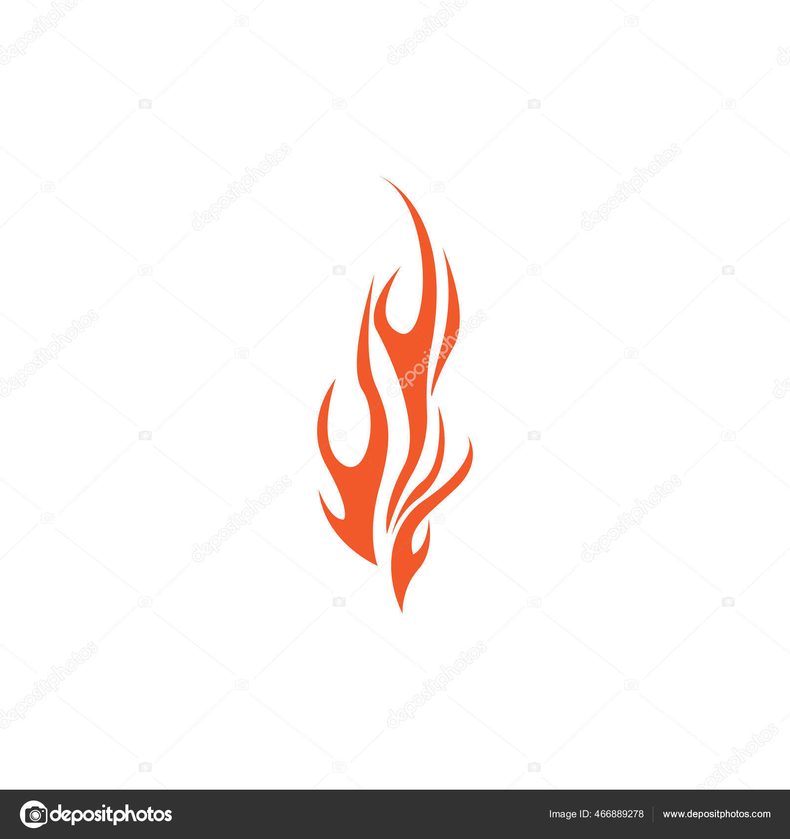 Flames Set Vector Stok Vektor