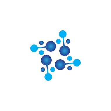 Molekül sembolü logo şablonu vektör illüstrasyon tasarımı 