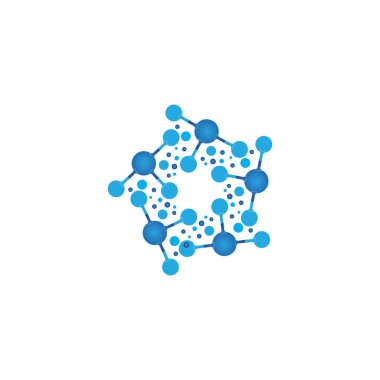 Molekül sembolü logo şablonu vektör illüstrasyon tasarımı 