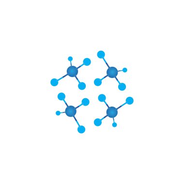 Molekül sembolü logo şablonu vektör illüstrasyon tasarımı 