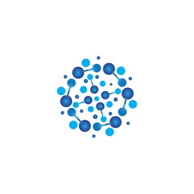 Molekül sembolü logo şablonu vektör illüstrasyon tasarımı 