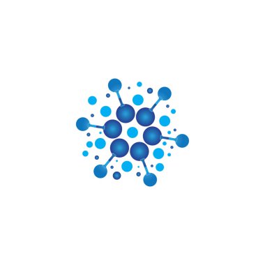 Molekül sembolü logo şablonu vektör illüstrasyon tasarımı 