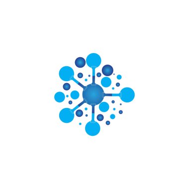 Molekül sembolü logo şablonu vektör illüstrasyon tasarımı 