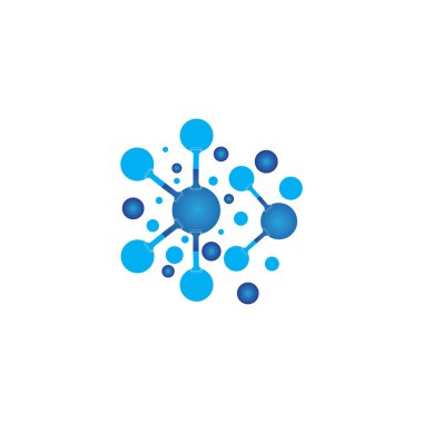 Molekül sembolü logo şablonu vektör illüstrasyon tasarımı 