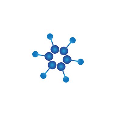 Molekül sembolü logo şablonu vektör illüstrasyon tasarımı 