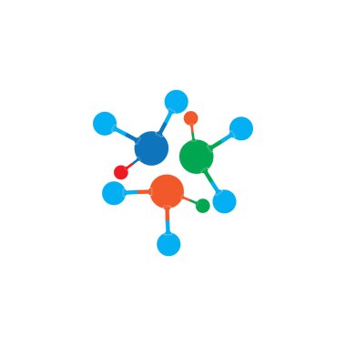 Molekül sembolü logo şablonu vektör illüstrasyon tasarımı 