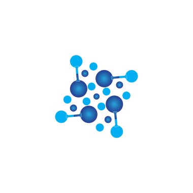 Molekül sembolü logo şablonu vektör illüstrasyon tasarımı 