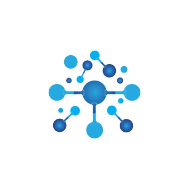 Molekül sembolü logo şablonu vektör illüstrasyon tasarımı 