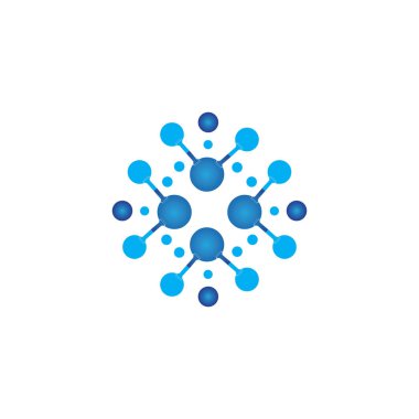 Molekül sembolü logo şablonu vektör illüstrasyon tasarımı 