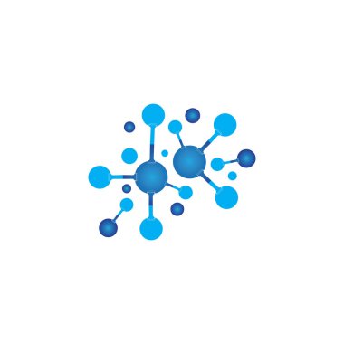 Molekül sembolü logo şablonu vektör illüstrasyon tasarımı 