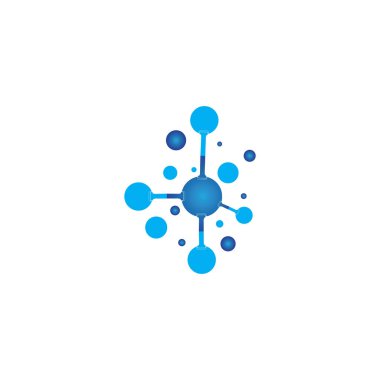 Molekül sembolü logo şablonu vektör illüstrasyon tasarımı 