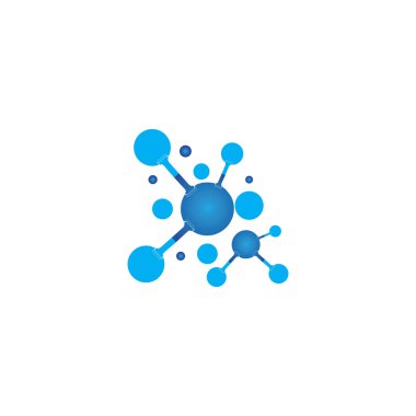 Molekül sembolü logo şablonu vektör illüstrasyon tasarımı 