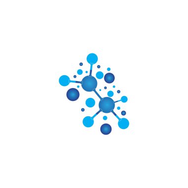 Molekül sembolü logo şablonu vektör illüstrasyon tasarımı 