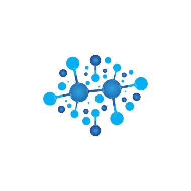 Molekül sembolü logo şablonu vektör illüstrasyon tasarımı 