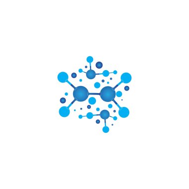 Molekül sembolü logo şablonu vektör illüstrasyon tasarımı 