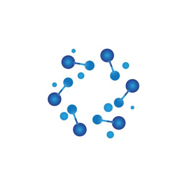 Molekül sembolü logo şablonu vektör illüstrasyon tasarımı 