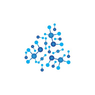 Molekül sembolü logo şablonu vektör illüstrasyon tasarımı 