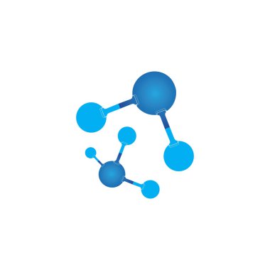 Molekül sembolü logo şablonu vektör illüstrasyon tasarımı 