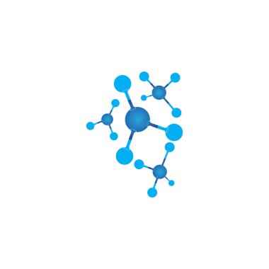 Molekül sembolü logo şablonu vektör illüstrasyon tasarımı 