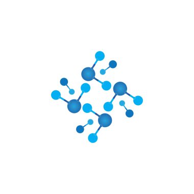 Molekül sembolü logo şablonu vektör illüstrasyon tasarımı 