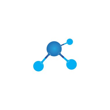 Molekül sembolü logo şablonu vektör illüstrasyon tasarımı 