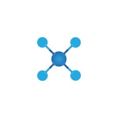 Molekül sembolü logo şablonu vektör illüstrasyon tasarımı 