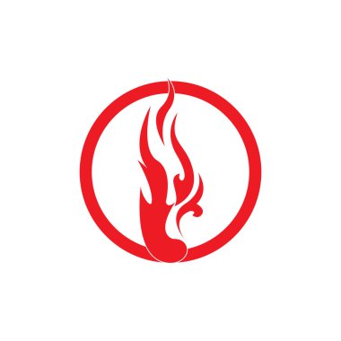 Ateş vektörü çizim şablonunu ateşle