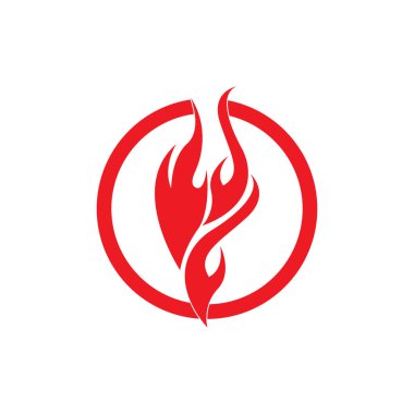 Ateş vektörü çizim şablonunu ateşle